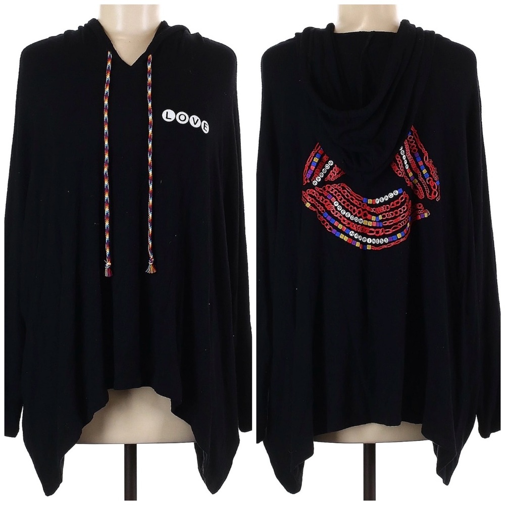 Lauren Moshi Oversized Love Lips Hoodie